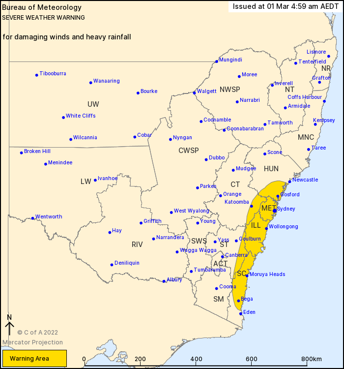 Heavy Rain & Flash Flooding Warnings Issued For Sydney